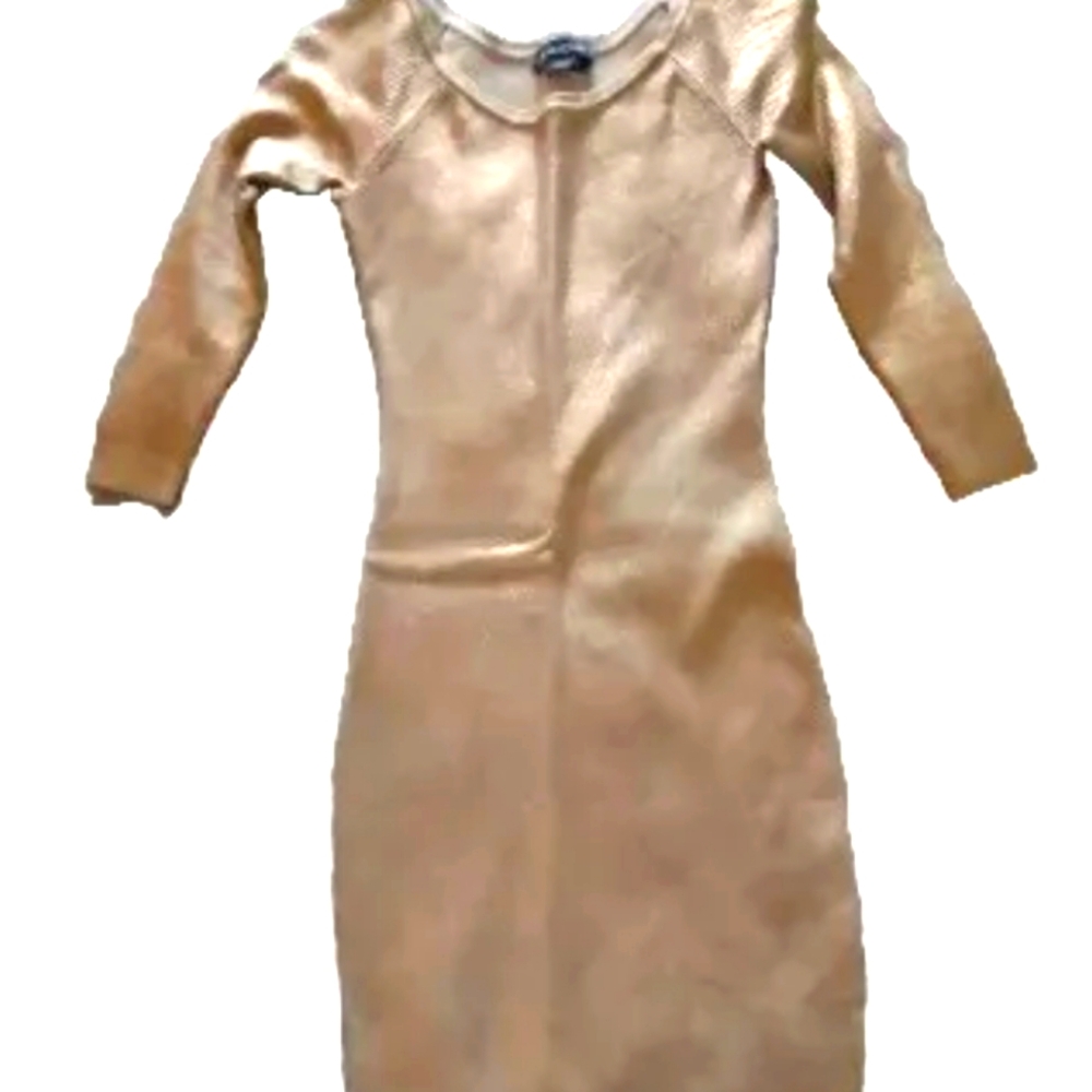BeBe gold knit dress